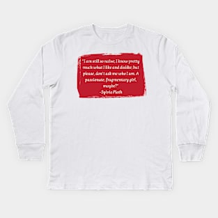 Sylvia Plath Kids Long Sleeve T-Shirt